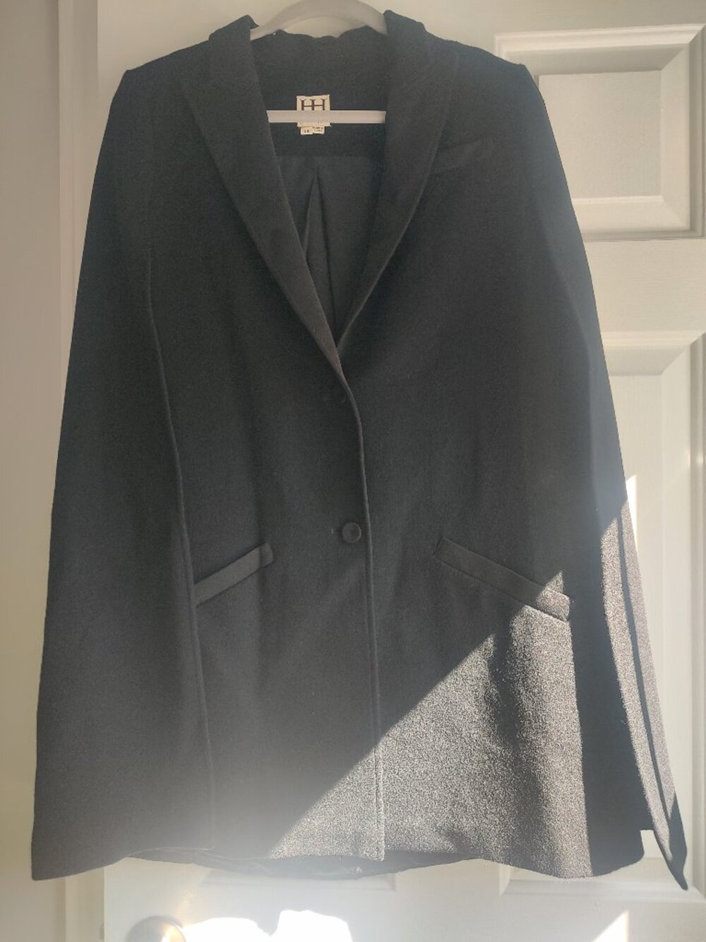 Like New Haute Hippie Sleeveless Black Wool Coat